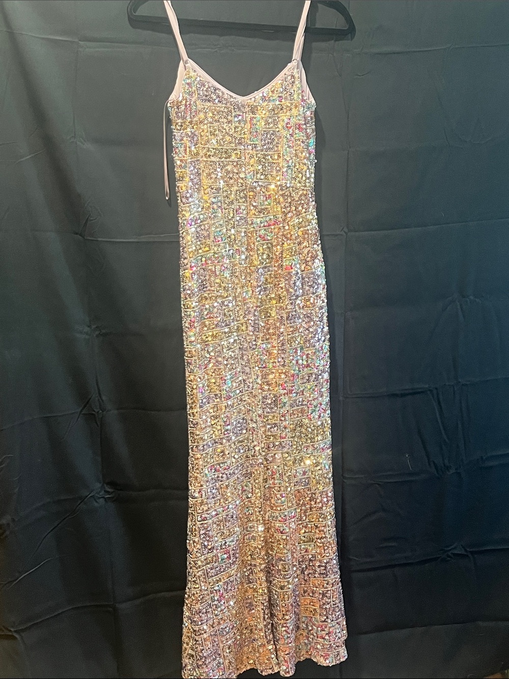 Dress the Population Gold Sequin Maxi Slip Dress - Picture 3 of 6